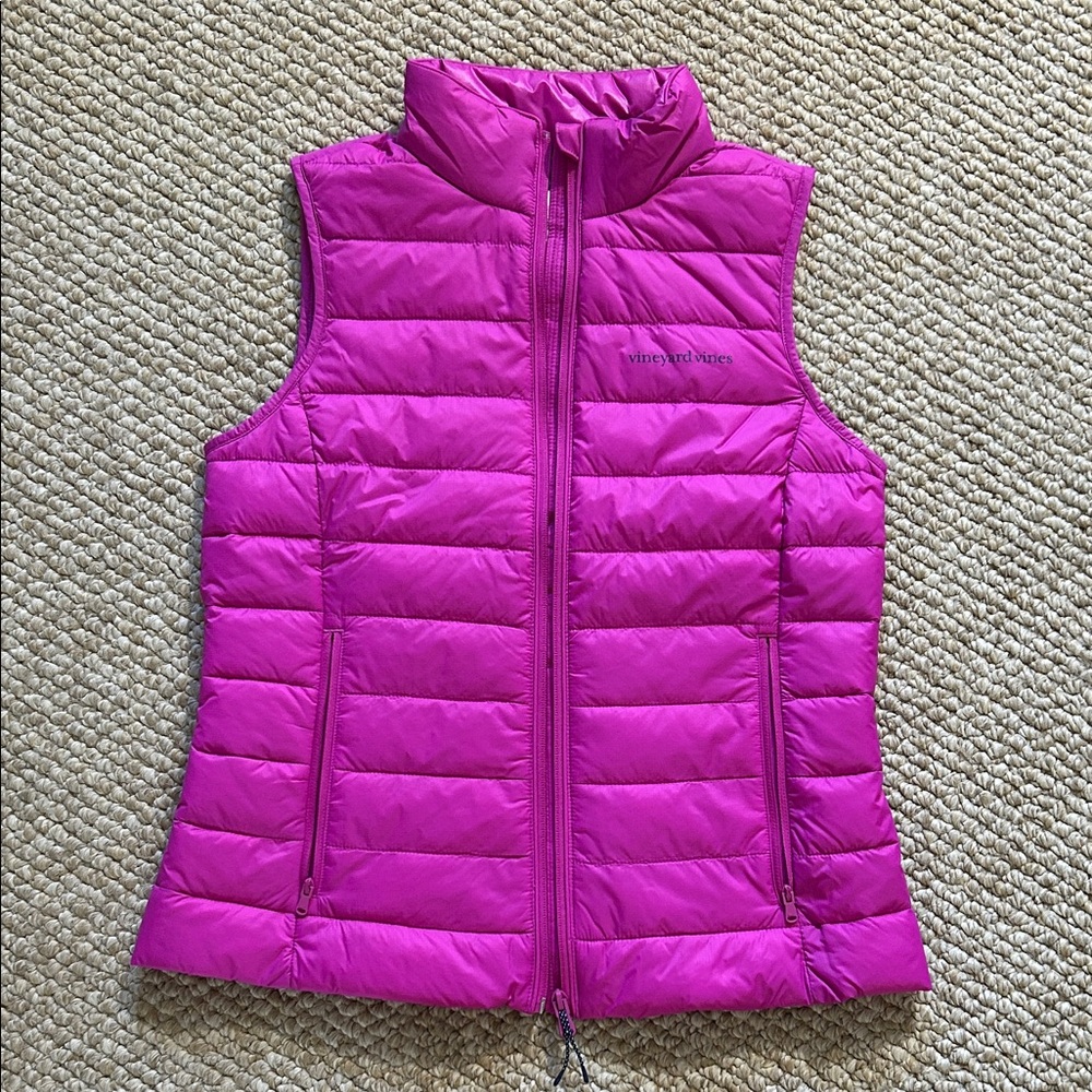 Vineyard Vines Fuchsia Puffer Vest